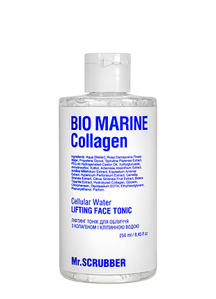 Лифтинг тоник для лица mr. scrubber bio marine collagen с коллагеном и клеточной водой 250 мл