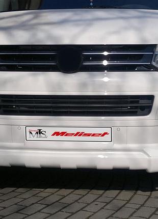 Накладка на передний бампер sport 2 (грунт под покраску) для volkswagen t5 2010-2015 гг