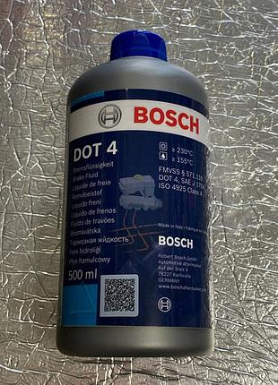 Тормозная жидкость dot-4 0.5л bosch