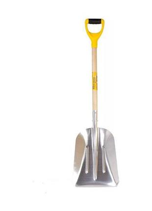 Ku лопата совковая mastertool universal fit 380x280 мм с деревянной ручкой для садоводства и строитель uni2l_k 2