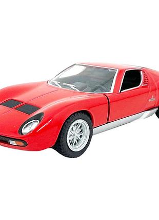Коллекционная машинка "lamborghini miura p400 sv" kt5390w(red) масштаб 1:42