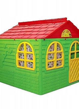 Детский игровой домик со шторками 02550/3 пластиковый