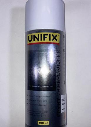Грунт грунтовка белая баллончик 400мл универсальная эмаль 9010 unifix