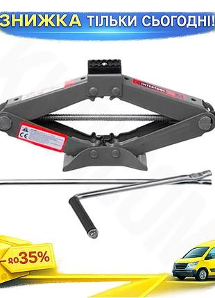 Ku домкрат механічний intertool universal fit 1т ромбоподібний для автомобіля підйомний пристрій для р uni2l_k