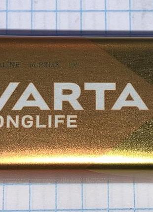 Батарейка "крона" лужна 9.0v прямокутна varta longlife extra alkaline блістер