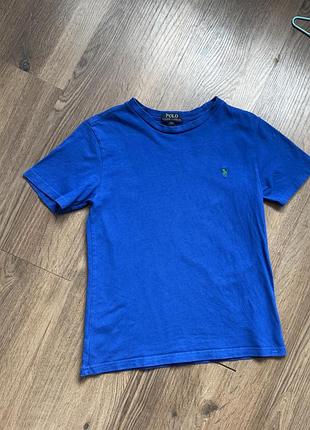 Синя футболка polo ralph lauren на хлопчика на вік 8 років