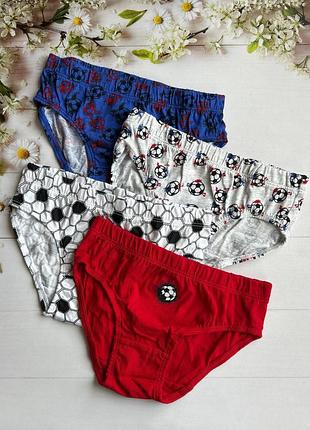 Трусики сліпи на хлопчика футбол (набір 4 шт.) primark р. 122 см (6-7 років)