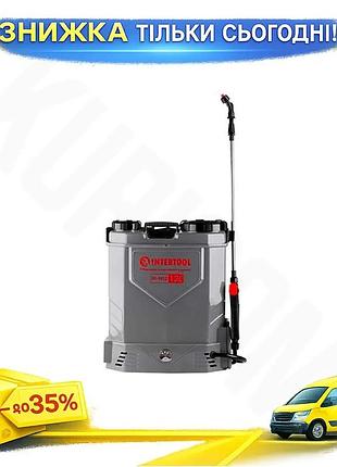 Ku акумуляторний обприскувач intertool universal fit 12л 8ач ранцевий розпилювач для саду та городу по uni2l_k