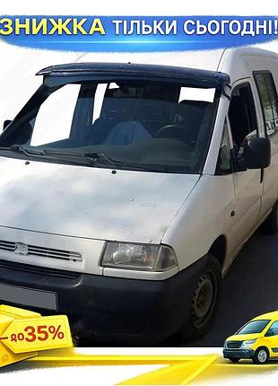 Козирок на лобове скло чорний глянець для citroen jumpy 1996-2007 дефлектор захисту від дощу та снігу ku-22