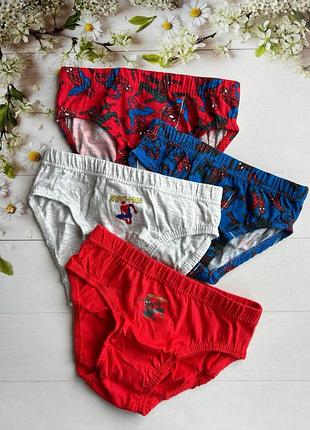 Трусики сліпи на хлопчика spider-man (набір 4 шт.) primark р. 122 см (6-7 років)