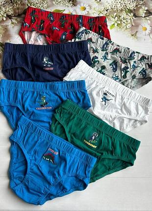 Трусики слипы на мальчика динозавры (набор 7 шт.) primark р. 122 см (6-7 лет)