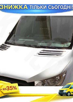 Накладки на повітрозабірник carmos для mercedes sprinter w907 w910 2018- нержавіюча сталь хромовані елем ku-22