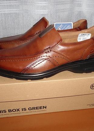 Мужские кожаные туфли clarks gessler step крупнобритания коричневые