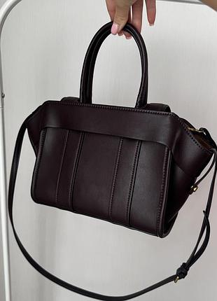 Сумка zara бургунді 4
