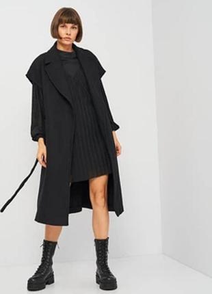 Черный жилет пальто zara