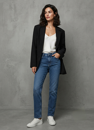 Джинсы прямые ххл хл zara базовые прямые джинсы zara