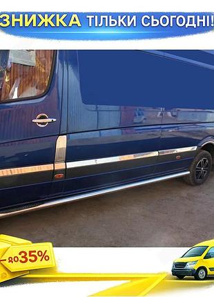 Молдинги на дверь carmos для volkswagen crafter 2006-2016 хромированные накладки из нержавеющей стали са ku-22
