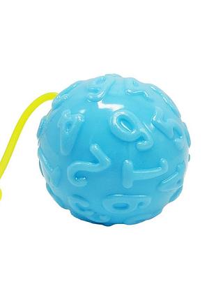 М'яч дитячий ms 4286(blue) 7,5 см, текстурний, пискавка, мерехтить