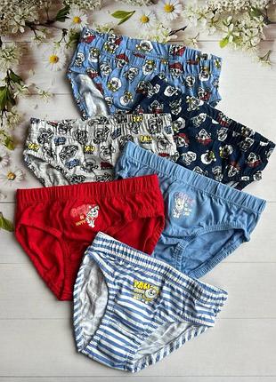 Трусики сліпи на хлопчика paw patrol (набір 6 шт.) primark р. 110 см (4-5 років)