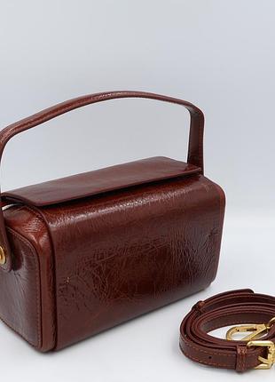 Сумка женская кожаная polina & eiterou m1089-1 brown
