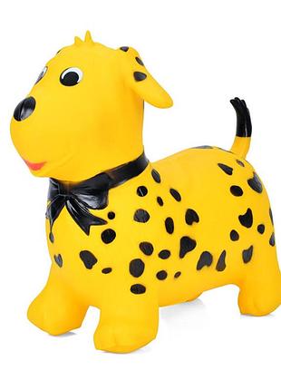 Детская игрушка-прыгун "щеночек" ms 4160(yellow) резина, до 20 кг
