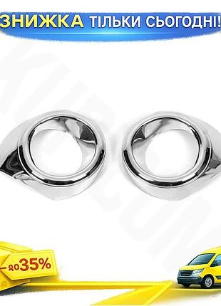 Обведение противотуманок autobiography для range rover iii l322 2010-2013 2шт хромированные накладки для ku-22
