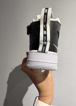 Nike air force 1 mid utility white / black 4