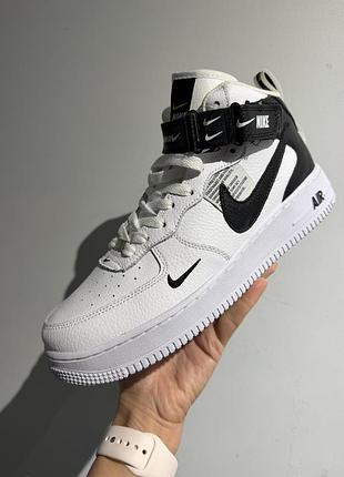 Nike air force 1 mid utility white / black