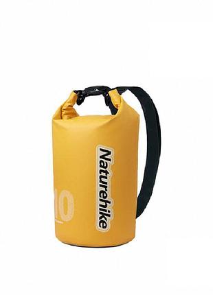 Герметичный рюкзак naturehike cnk2300bs017, 10 л, желтый – водонепроницаемый для туризма и рафтинга