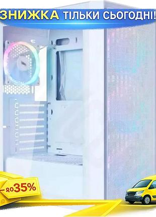 Ku корпус 1stplayer midi universal fit tower white для пк atx micro atx mini itx з бічною панеллю зі с uni2l_k