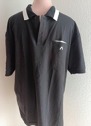 Поло преміум чоловіче alberto golf xxl / бавовняна чорна теніска футболка німецького бренду.