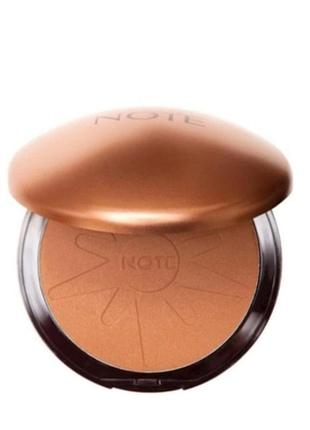 Компактна бронзувальна пудра note cosmetics bronzing powder хайлайтер нот шиммер пудра для обличчя