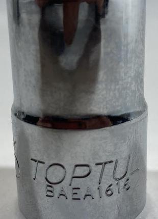 Головка торцевая насадка шестигранная 1/2 16мм crv baea1616 toptul
