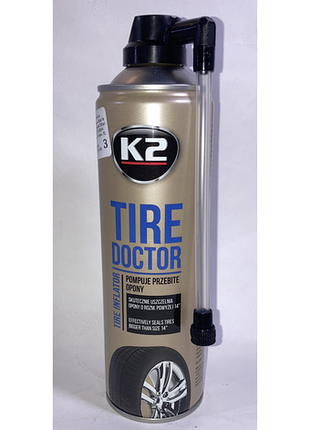 Герметик для шин вулканізатор k2 tire doctor 500мл з шлангом b311