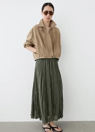 Замшева куртка бомбер massimo dutti 4