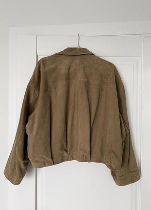 Замшева куртка бомбер massimo dutti 9