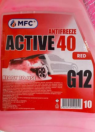 Антифриз красный g12 active red -30 10л мфк mfc 2