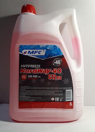 Антифриз червоний мфк nordway 5л