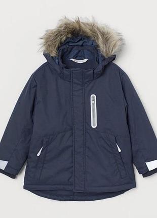 Куртка-парка h&m, темно-синя, для хлопчика, розмір 110 (4-5 років)