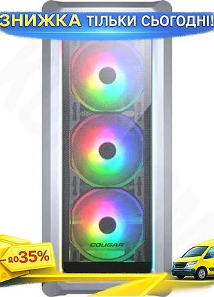 Ku корпус cougar archon universal fit 2 mesh rgb white midi tower atx з argb вентиляторами для пк комп uni2l_k