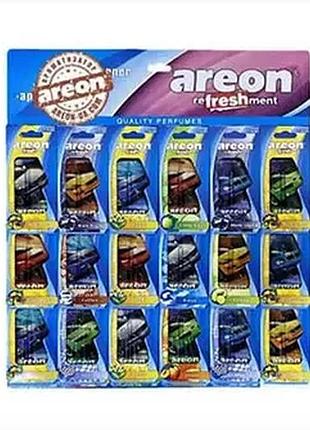 Ароматизатор автомобильный освежитель воздуха areon подвеска с жидкостью микс машинки разные