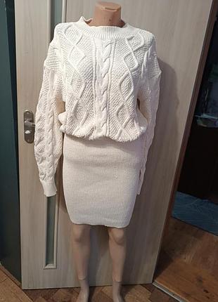 Вязаное платье shein