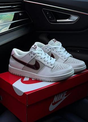 Кроссовки nike sb dunk low sail burgundy crush