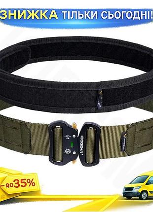 Армейский ремень idogear з системой molle и внутренним ремнем зеленый, m