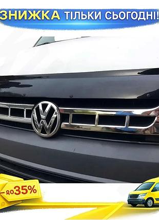 Накладки на решетку carmos для volkswagen t5 2010-2015 2 шт хромированные для тюнинга автомобиля защита ku-22
