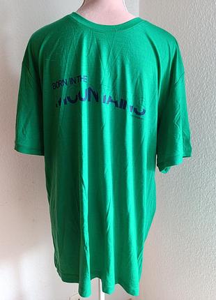 Мериносова термофутболка icebreaker xxl merino wool 150 / зелена трекінгова футболка born in the mountains