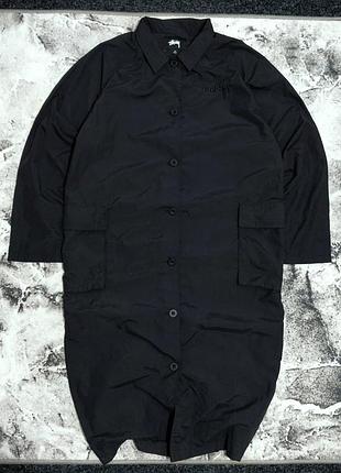 Stussy coat elsa long плащ тренч женский нейлоновый стусси