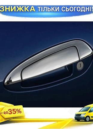 Накладки на ручки carmos для fiat punto grande evo 2006-2018 хромированные самоклеящиеся для защиты двер ku-22