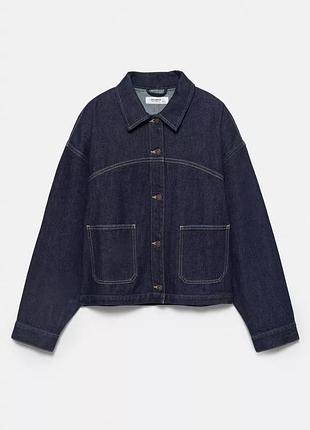 Джинсова верхня сорочка-куртка вільного крою pull&bear