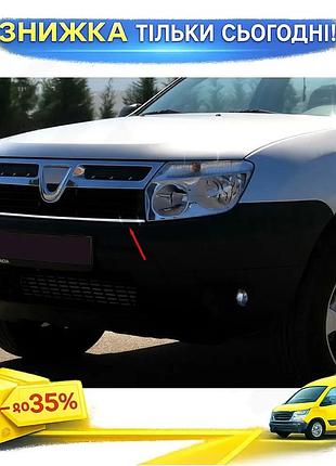 Полоска на решетку радиатора dacia duster 2008-2014 нержавеющая сталь самоклейка хром накладка для тюнин ku-22